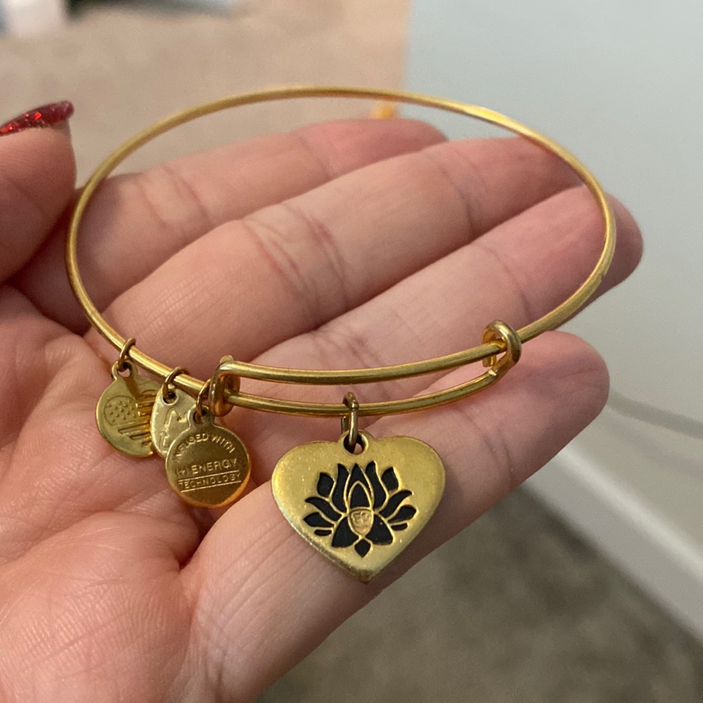 Alex and Ani Lotus Gold Bangle